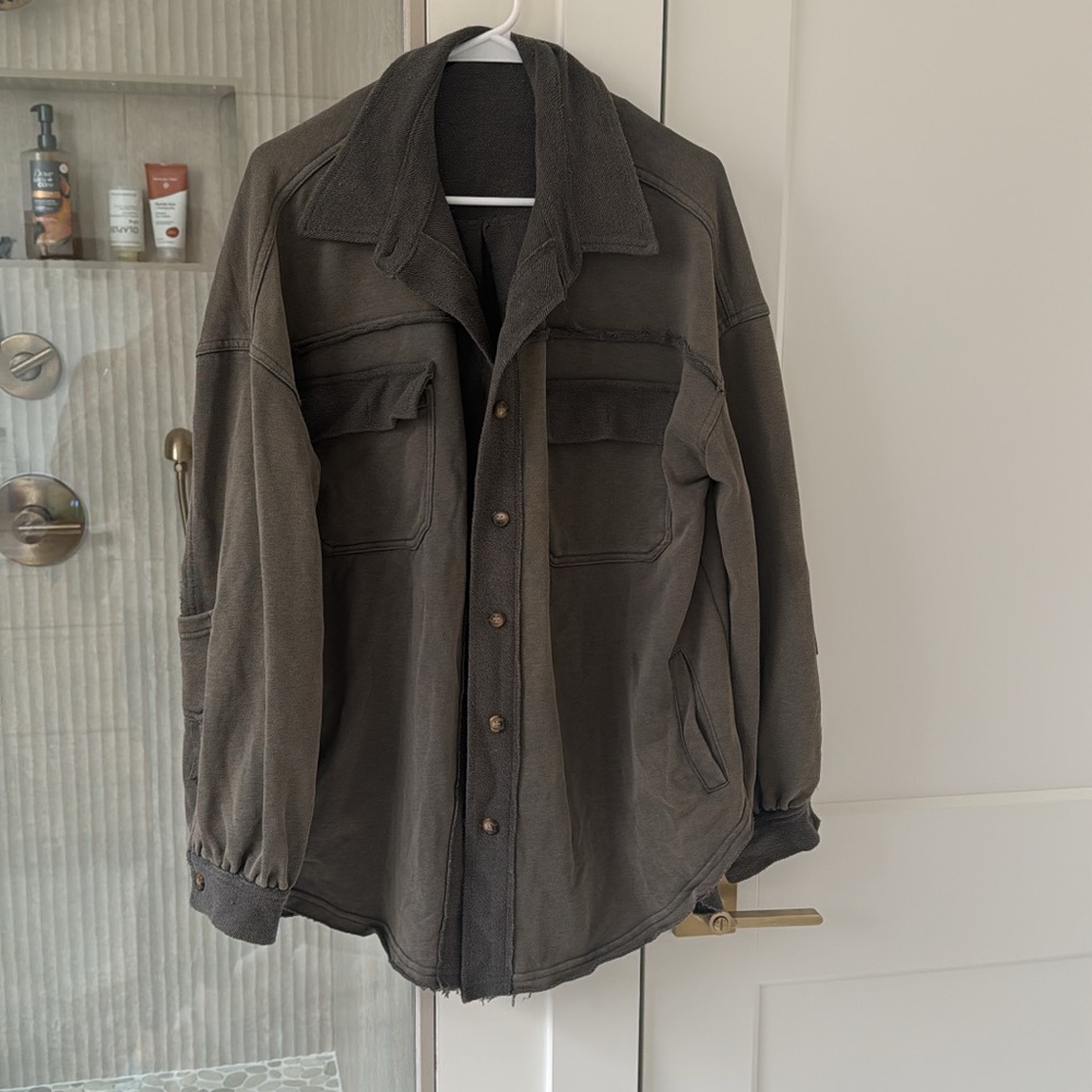 Dark green shacket